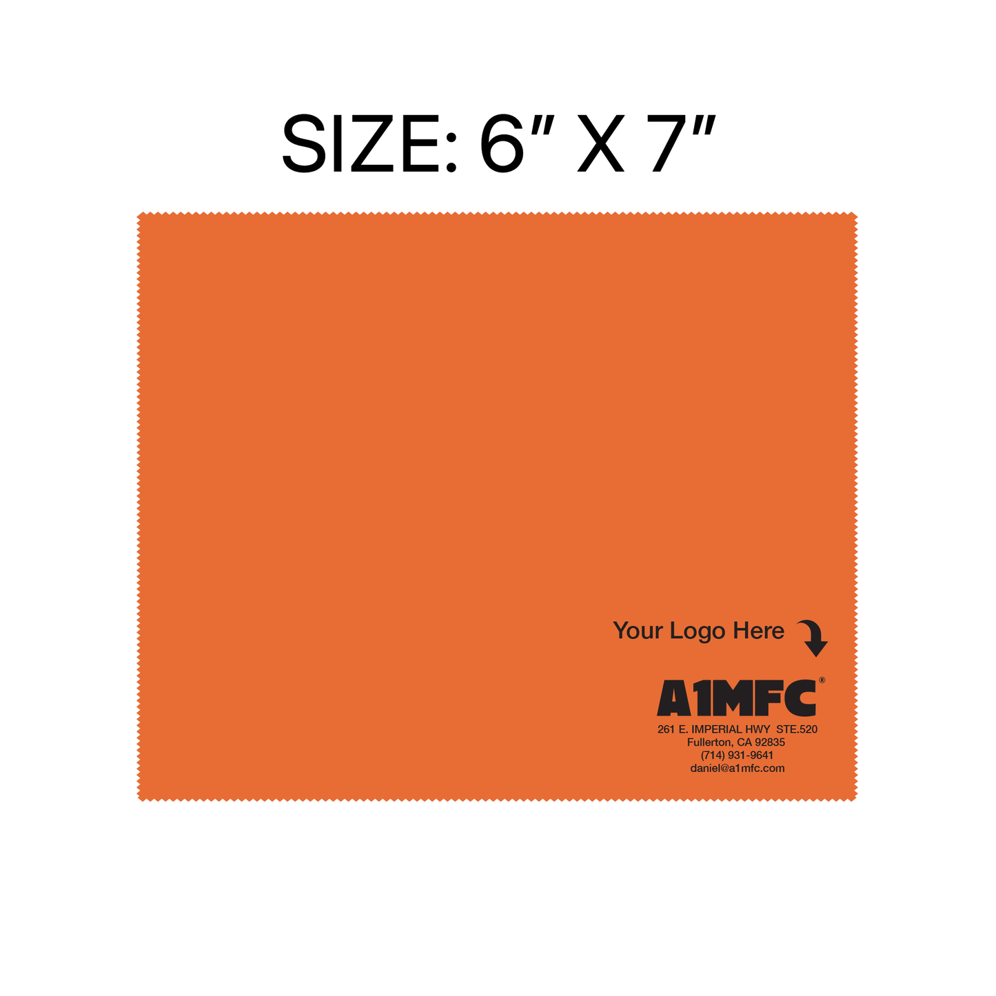 A1MFC Deluxe Silky Microfiber Cloth (1 Box of 100pcs)- Bright Orange- Free imprint