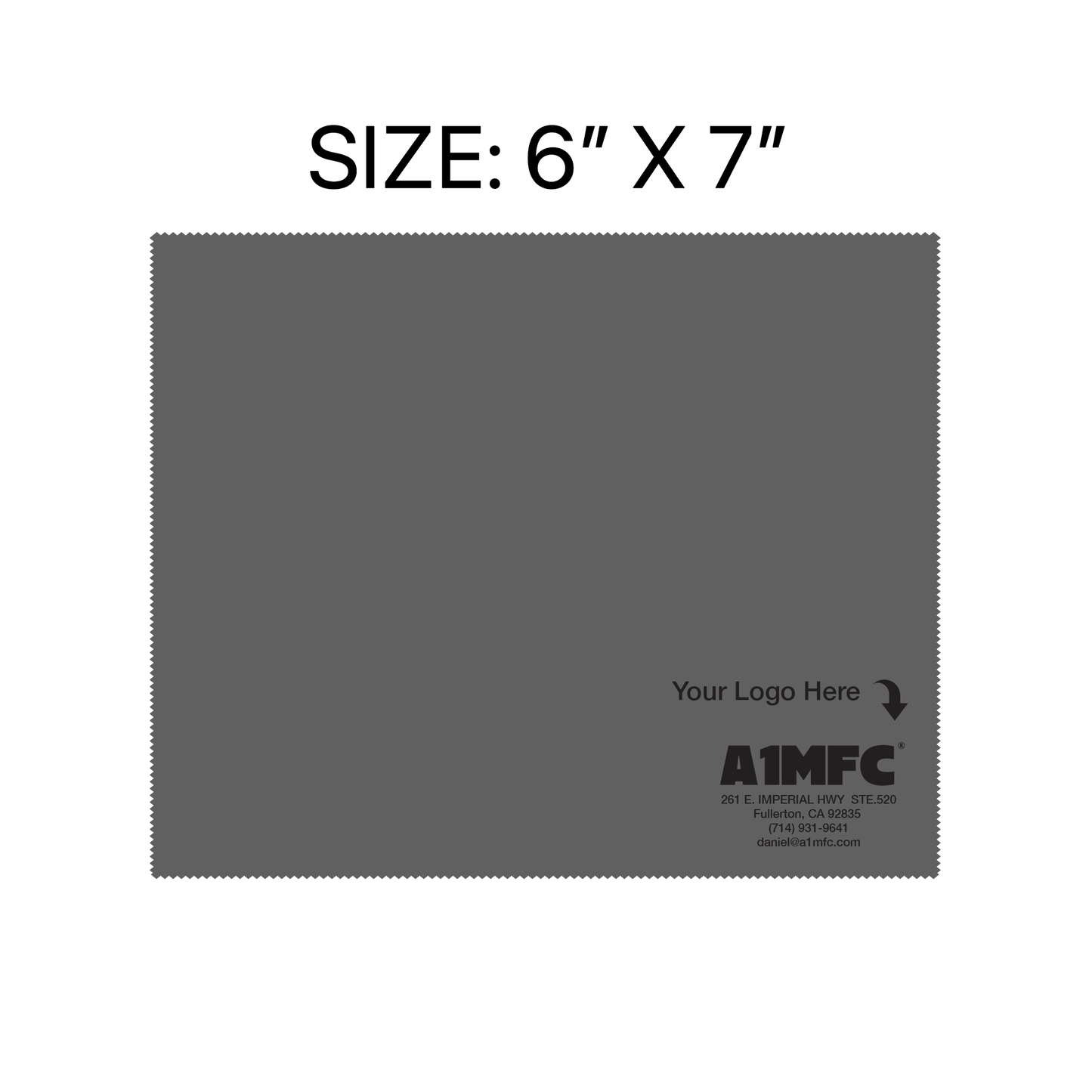 A1MFC Deluxe Silky Microfiber Cloth (1 Box of 100pcs)- Dark Gray - Free imprint