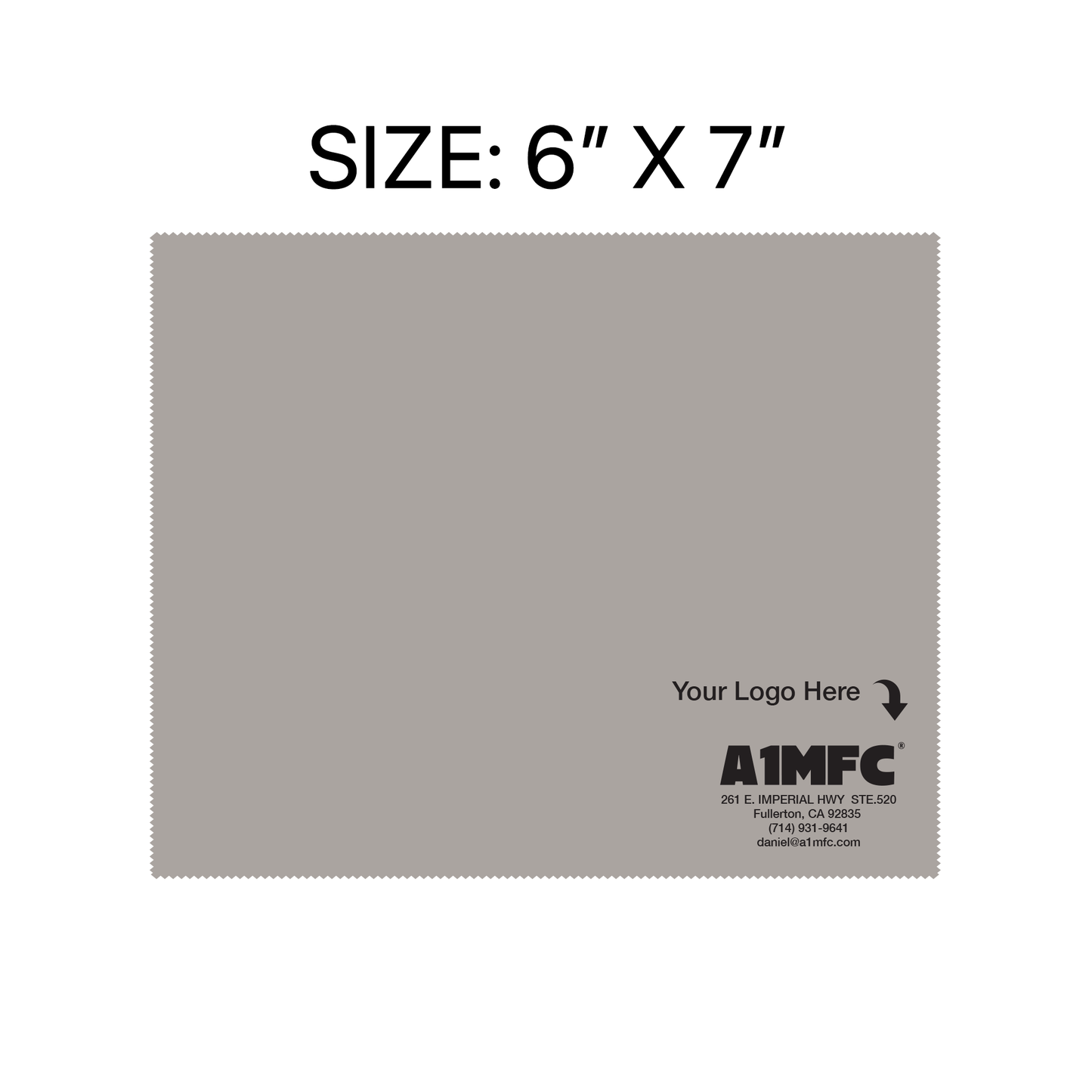 A1MFC Deluxe Silky Microfiber Cloth (1 Box of 100pcs)- Silver Gray- Free imprint