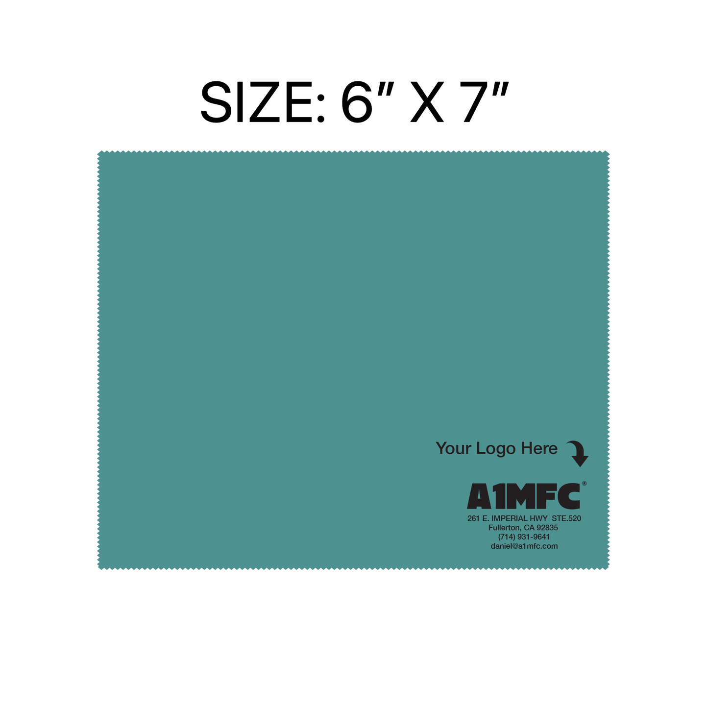 A1MFC Deluxe Silky Microfiber Cloth (1 Box of 100pcs)- Teal Green - Free imprint