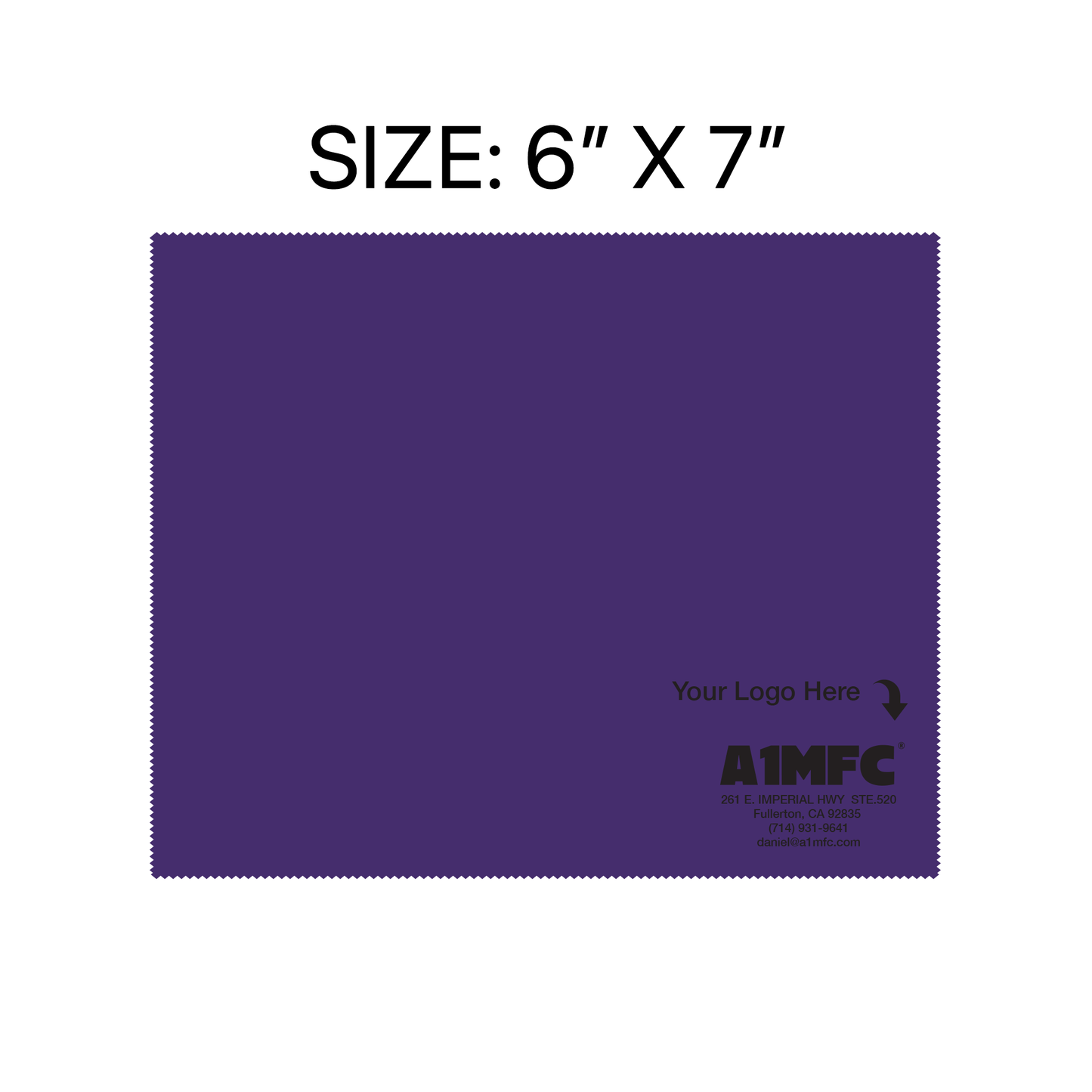 A1MFC Deluxe Silky Microfiber Cloth (1 Box of 100pcs)- Purple - Free imprint