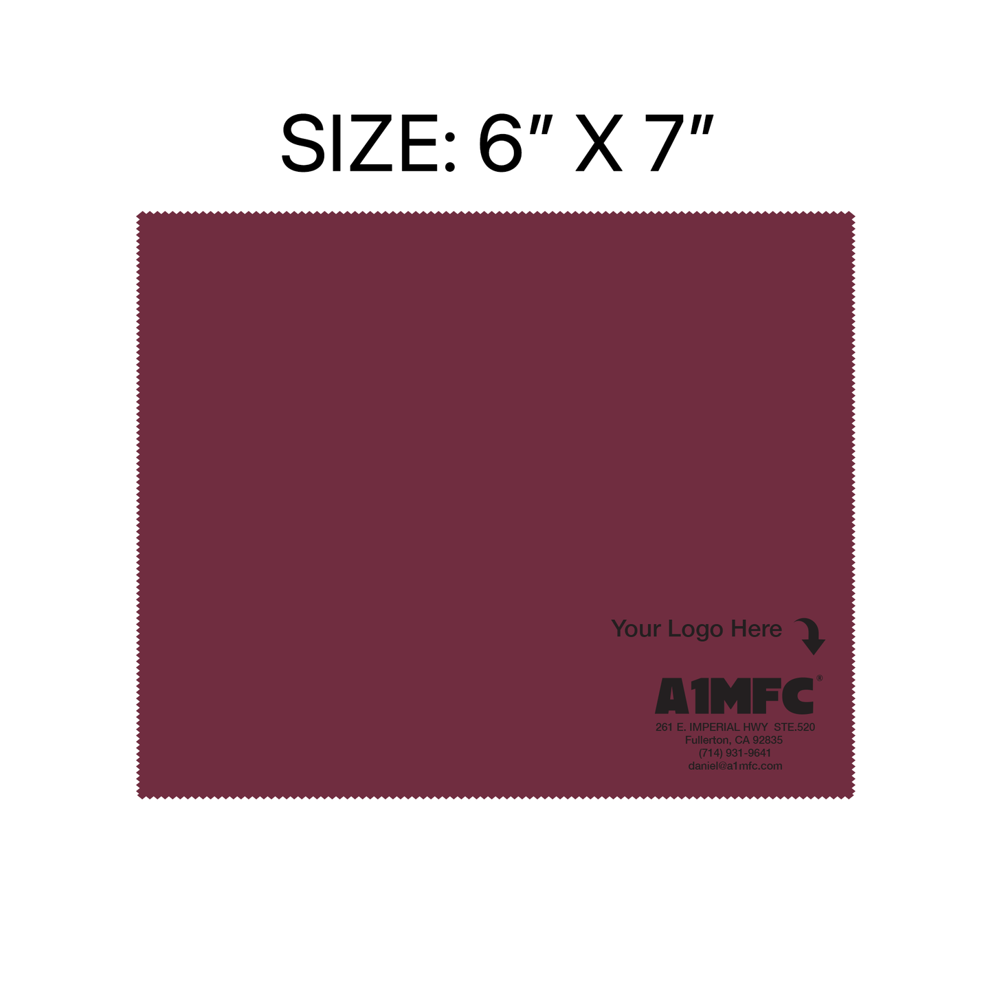 A1MFC Deluxe Silky Microfiber Cloth (1 Box of 100pcs)- Burgandy / Wine - Free imprint
