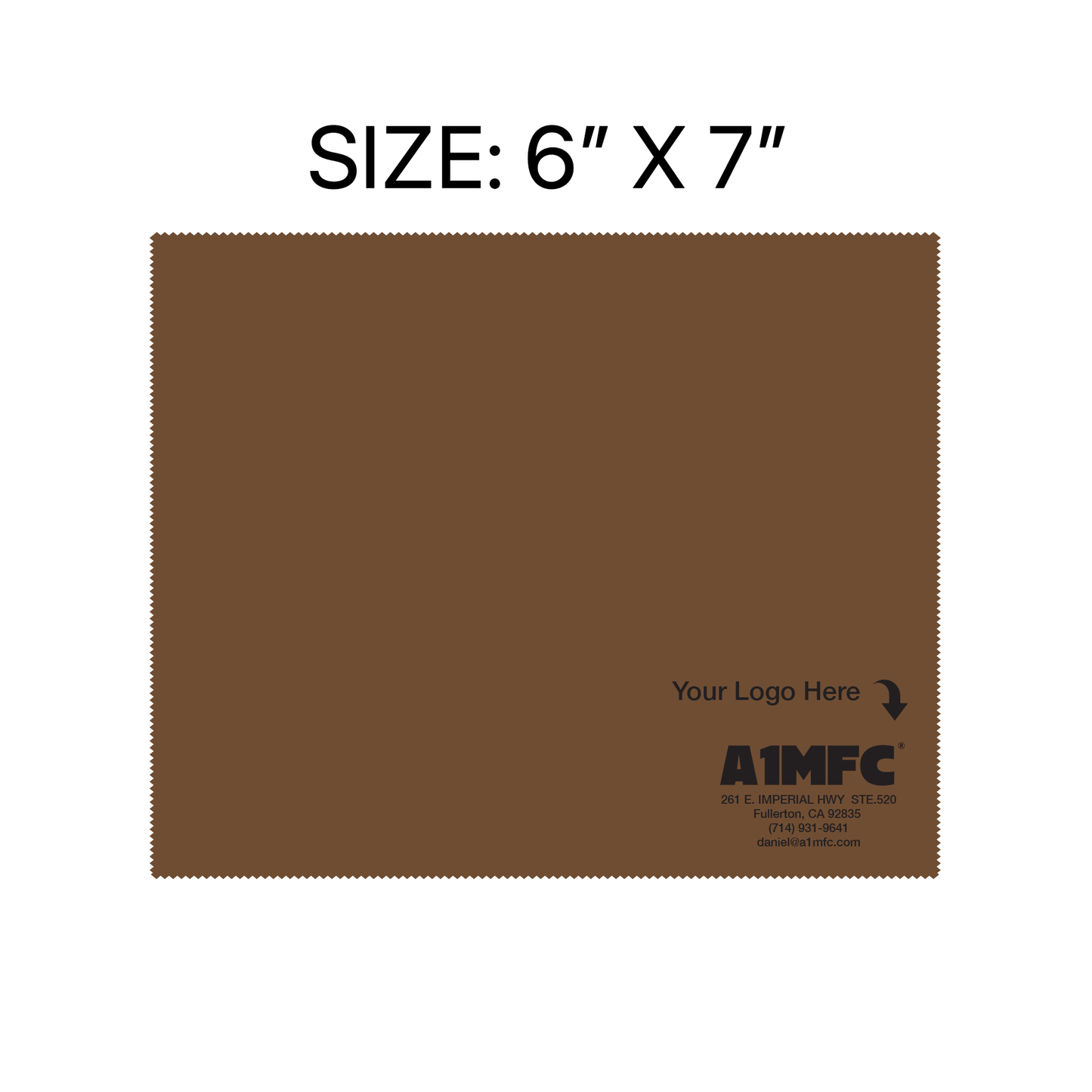 A1MFC Deluxe Silky Microfiber Cloth (1 Box of 100pcs)- Brown - Free imprint