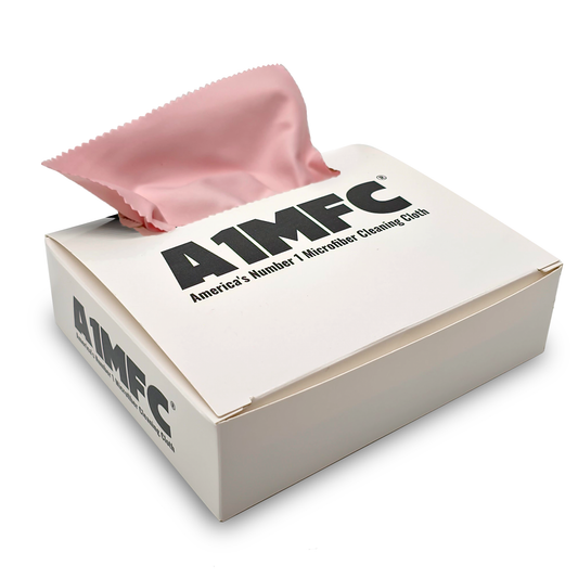 A1MFC Deluxe Silky Microfiber Cloth (1 Box of 100pcs)- Pink - Free imprint
