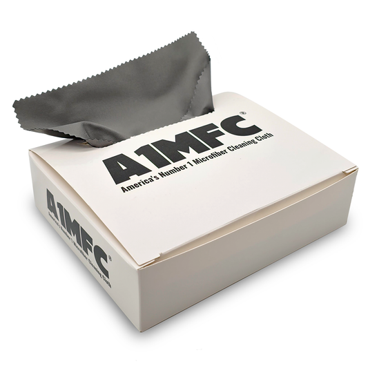 A1MFC Deluxe Silky Microfiber Cloth (1 Box of 100pcs)- Dark Gray - Free imprint