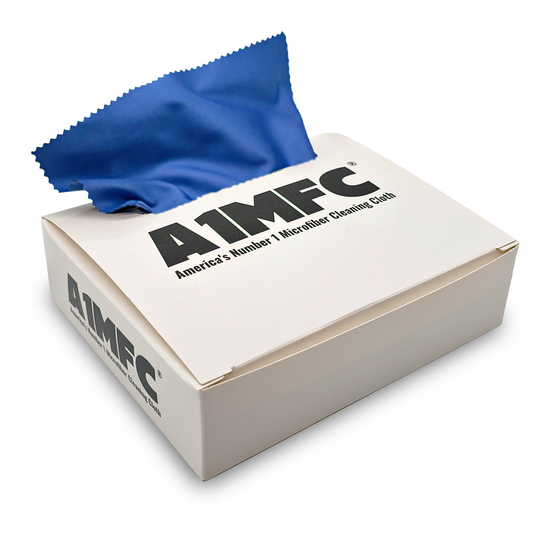 A1MFC Deluxe Silky Microfiber Cloth (1 Box of 100pcs)- Royal Blue - Free imprint