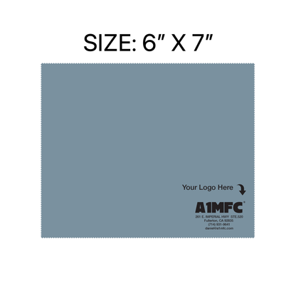 A1MFC Deluxe Silky Microfiber Cloth (1 Box of 100pcs)- Powder Blue - Free imprint