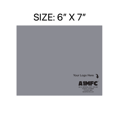 A1MFC Deluxe Silky Microfiber Cloth (1 Box of 100pcs)- Gray - Free imprint